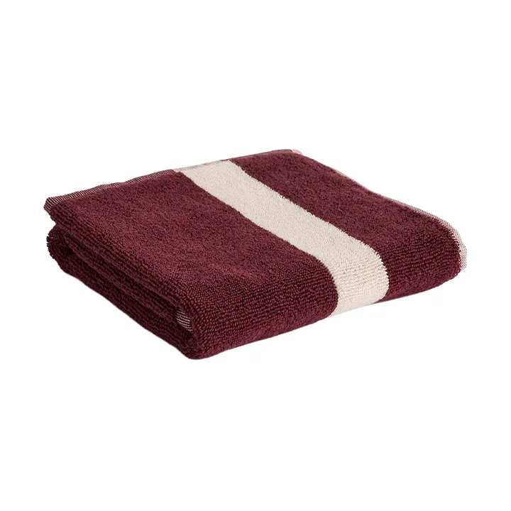 Toalla Stripe - Burgundy, 40x60 cm - HAY