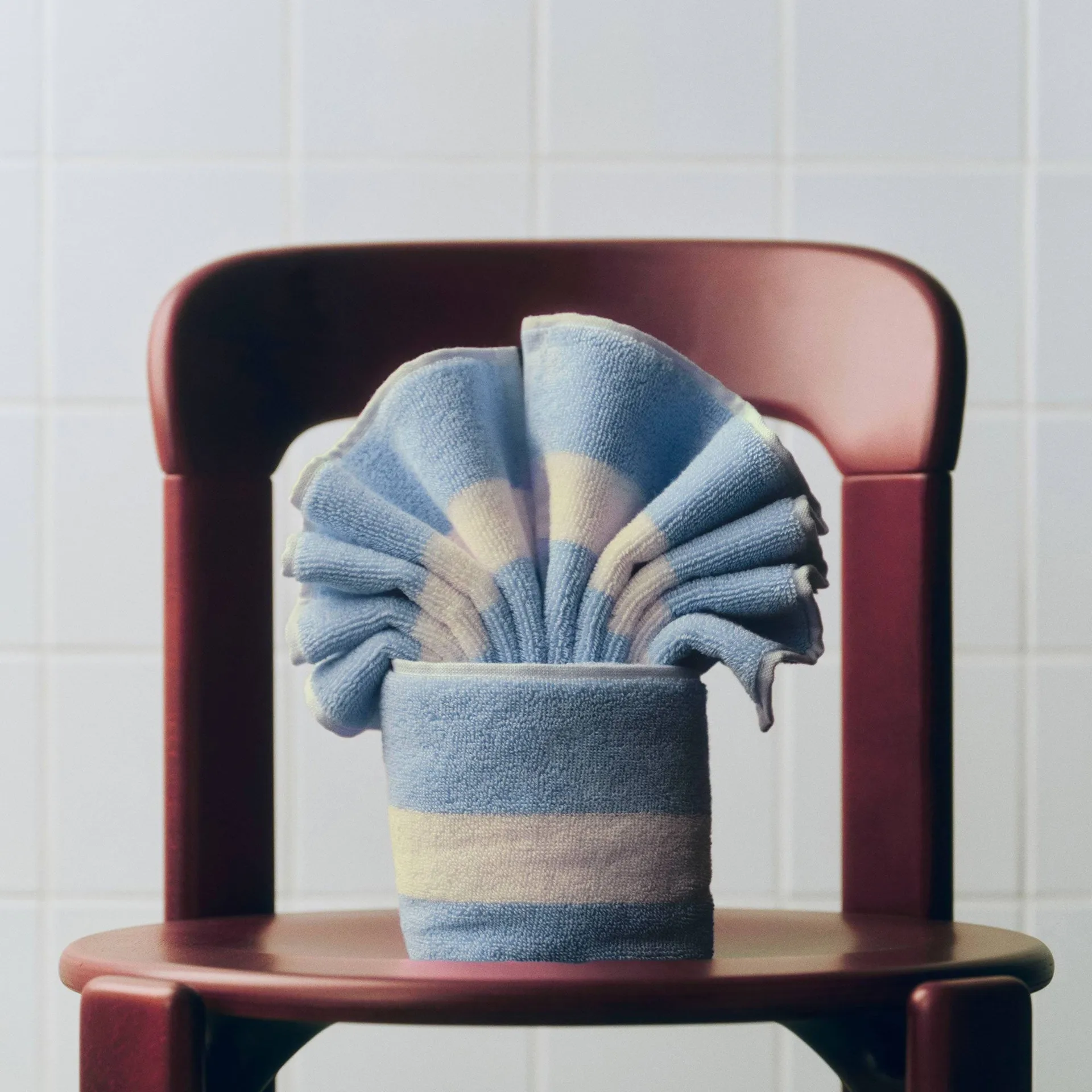 Toalla Stripe, Dusty blue, 40x60 cm HAY