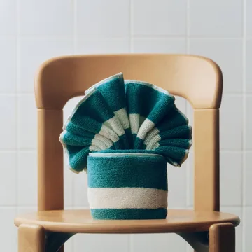 Toalla Stripe - Petrol blue, 40x60 cm - HAY