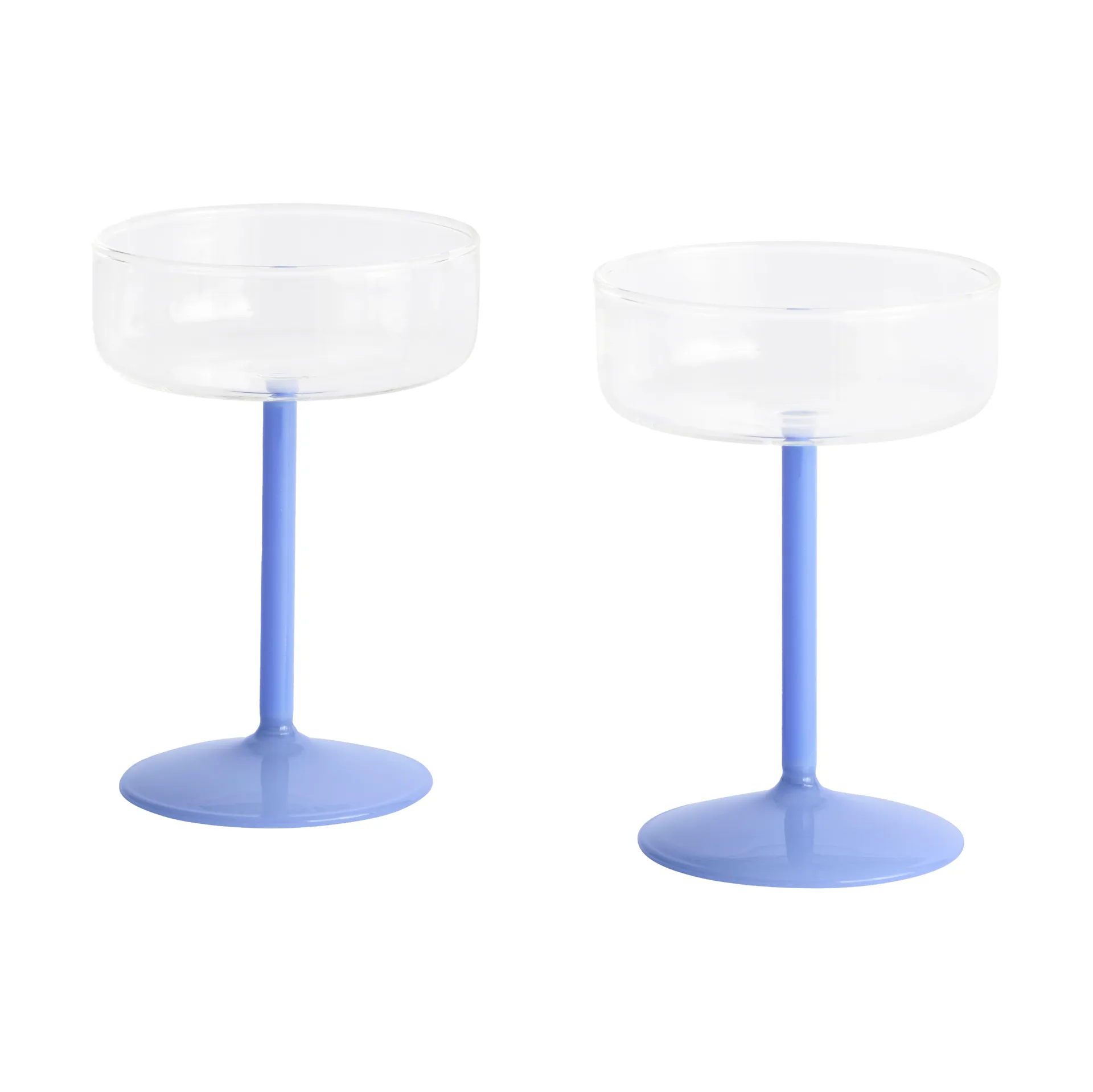 Vaso coupe Tint 20 cl 2 unidades, Clear-jade light blue HAY