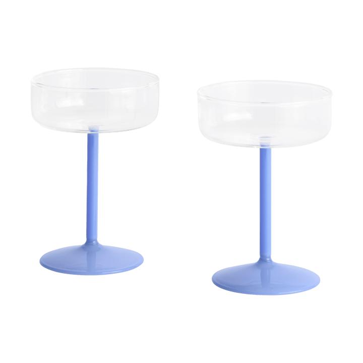Vaso coupe Tint 20 cl 2 unidades - Clear-jade light blue - HAY
