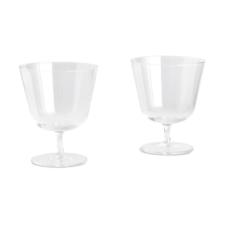 Vasos Curve Stem, 2-pack - Clear - HAY