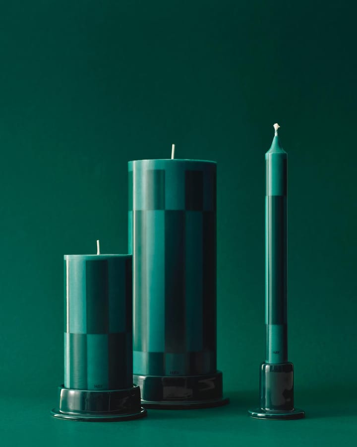 Vela gruesa Column Candle large 25 cm, Green-dark green HAY