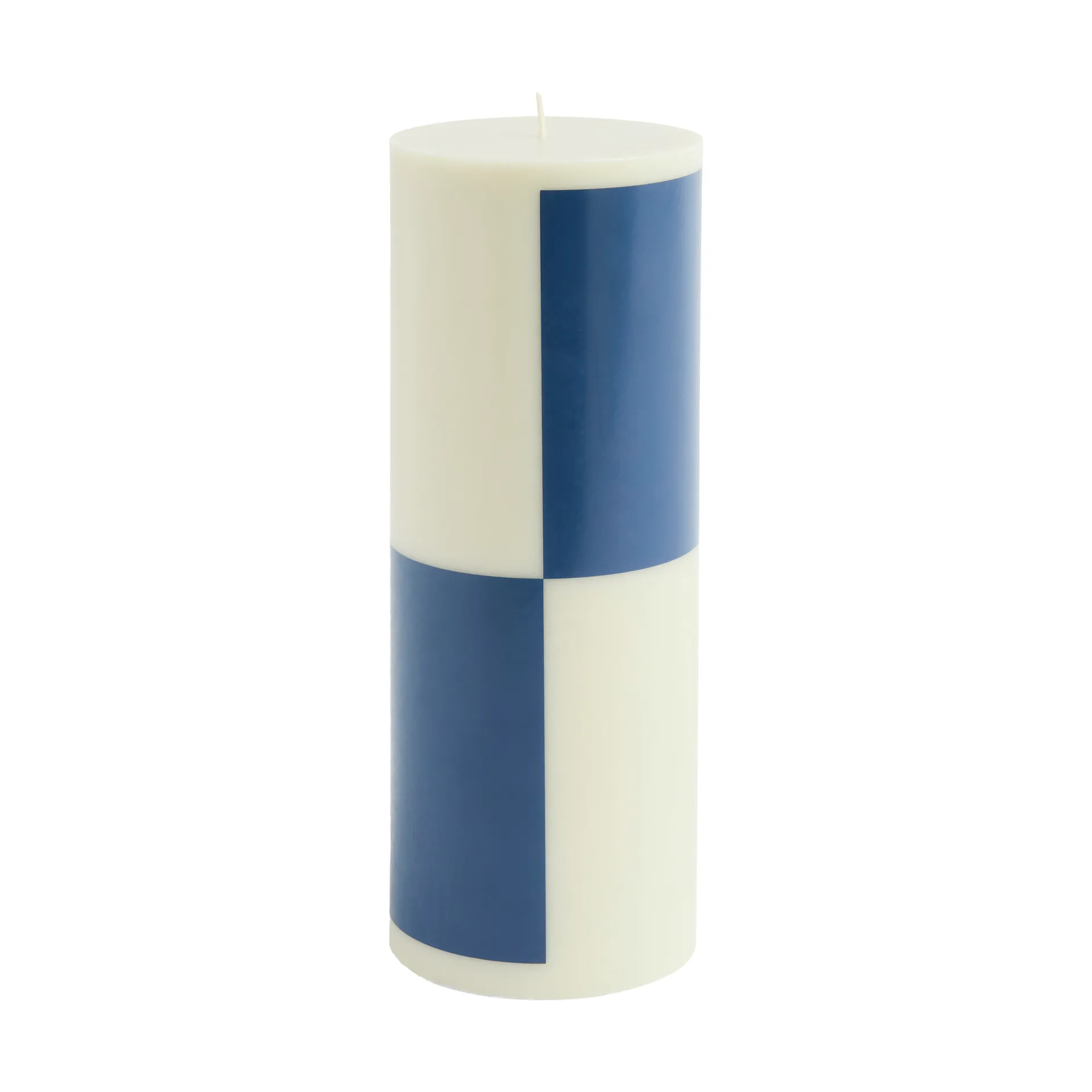 Vela gruesa Column Candle large 25 cm, Milky green-dark blue HAY
