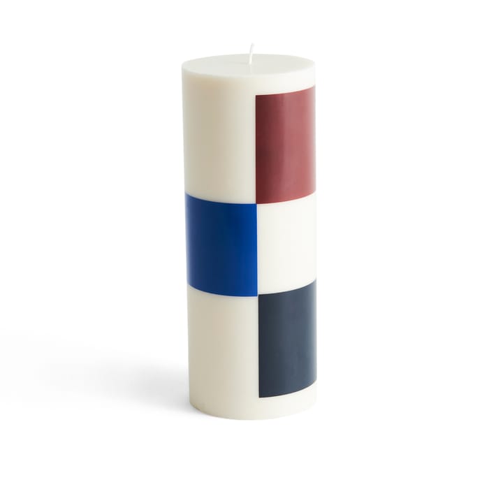 Vela gruesa Column Candle large 25 cm - Off white-brown-black-blue - HAY