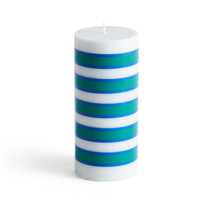 Vela gruesa Column Candle small 15 cm - Light grey-blue-green - HAY
