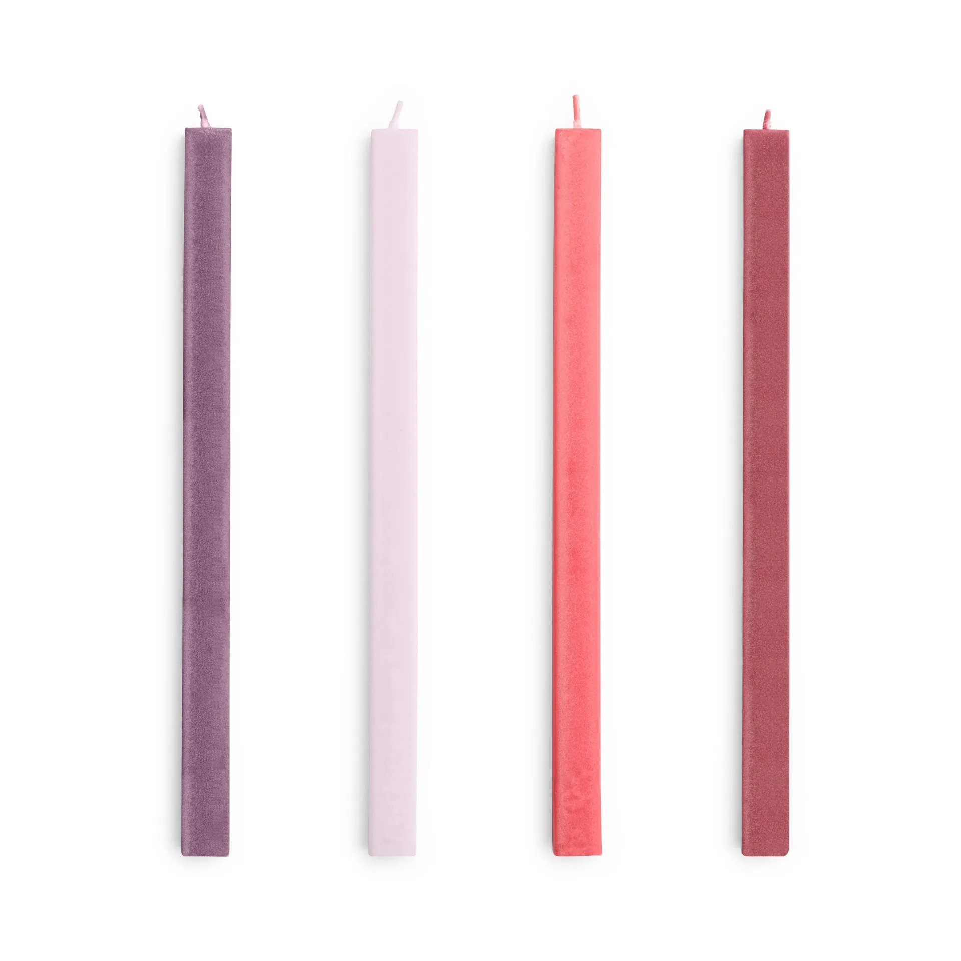 Vela Square Candl mix 4-pack, Reds-bordeaux HAY