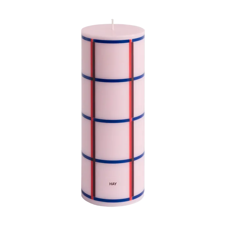 Vela taco Column Candle medium 20 cm - Light pink-red-bordeaux-dark blue - HAY