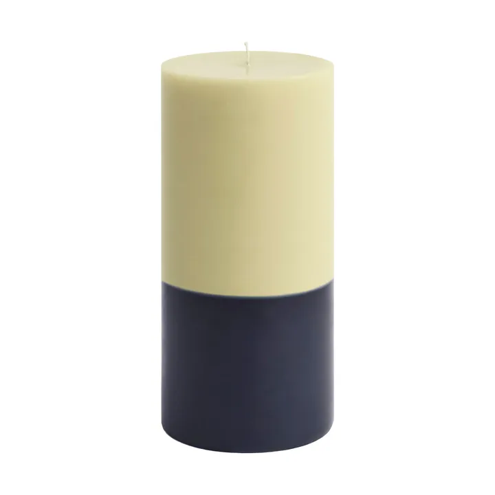 Vela taco Silo Candle - Lime white-midnight blue, Ø9,5x20 cm - HAY