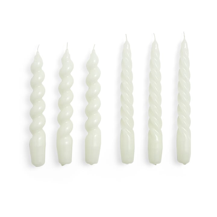 Velas Candle Small Twist/Spiral 6 unidades - Off-white - HAY