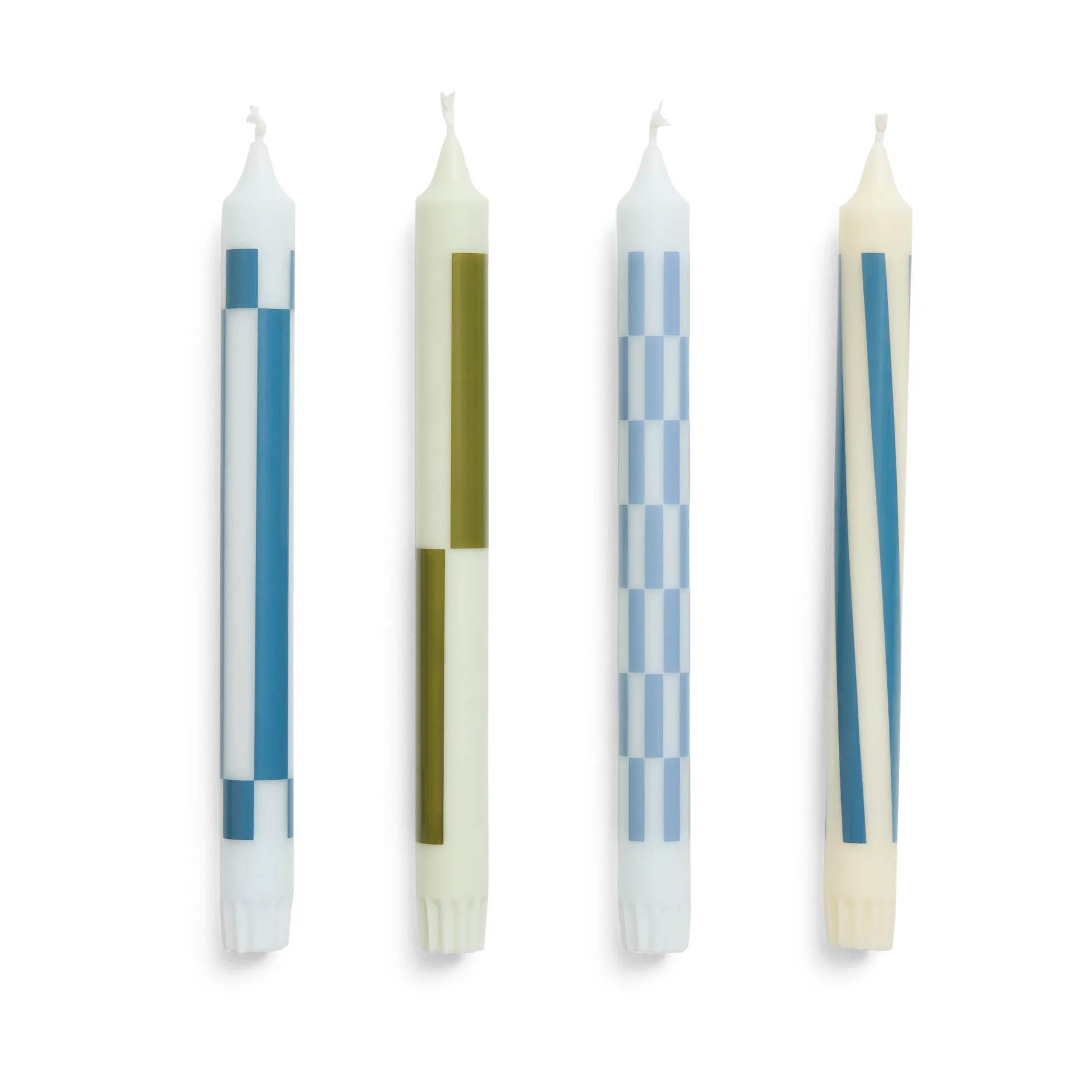 Velas Pattern 4-pack, Green-blue HAY