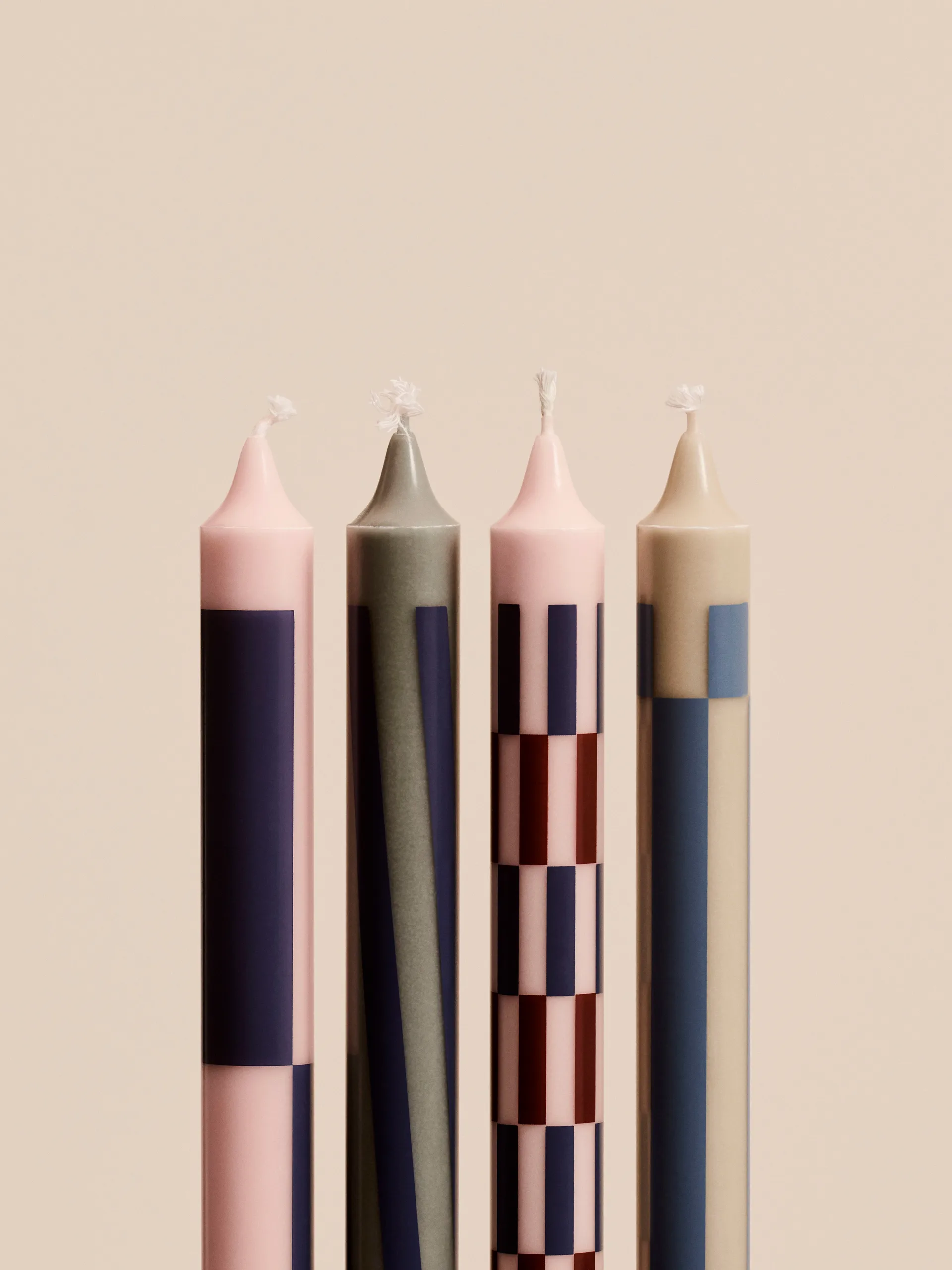 Velas Pattern 4-pack, Light pink-blue HAY