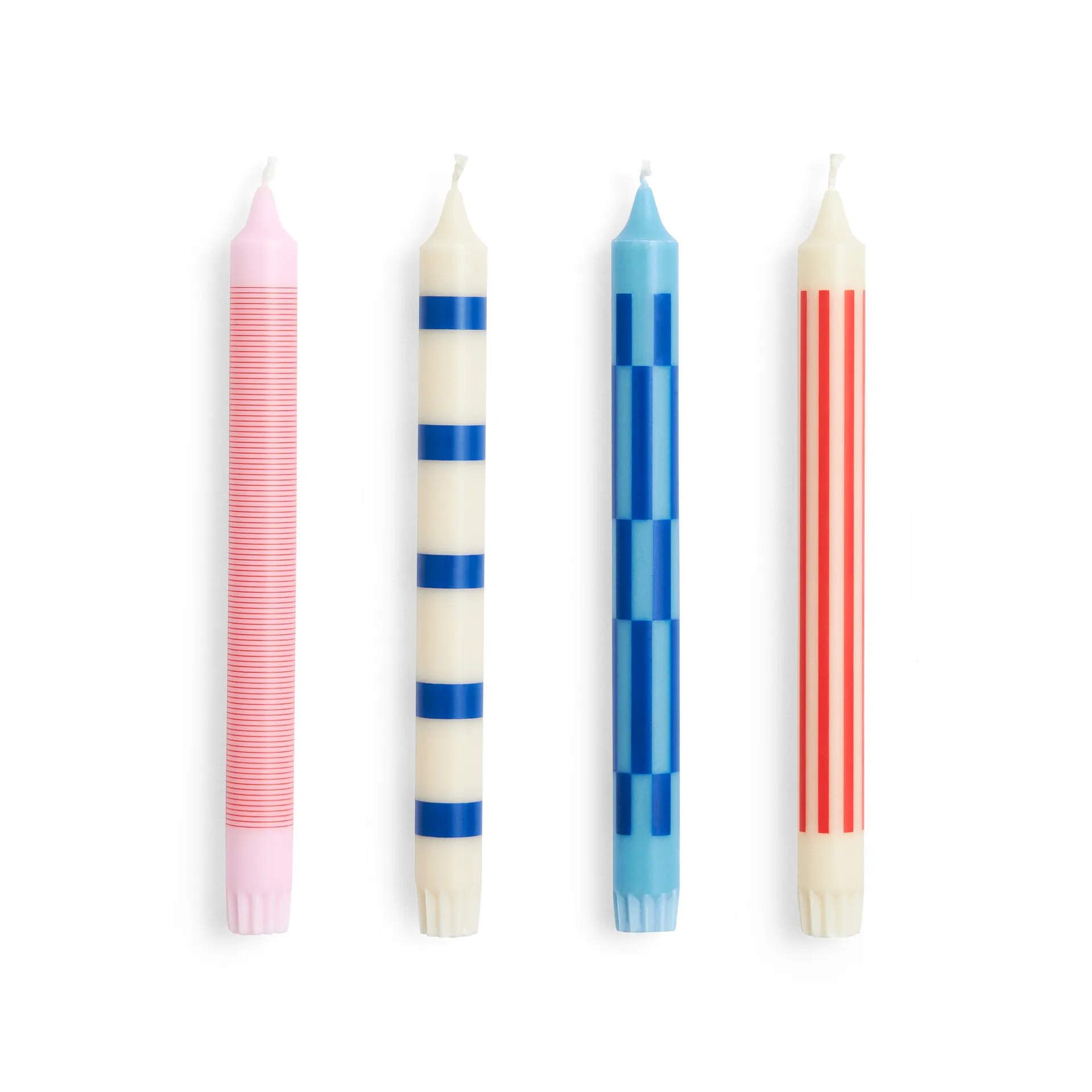 Velas Pattern 4-pack, Pink-red-blue HAY