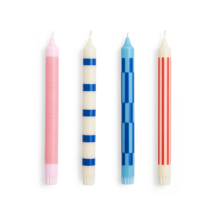 Velas Pattern 4-pack - Pink-red-blue - HAY