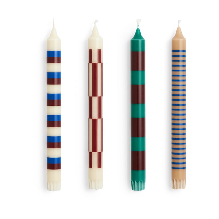 Velas Pattern 4 unidades - Green-blue-brown - HAY