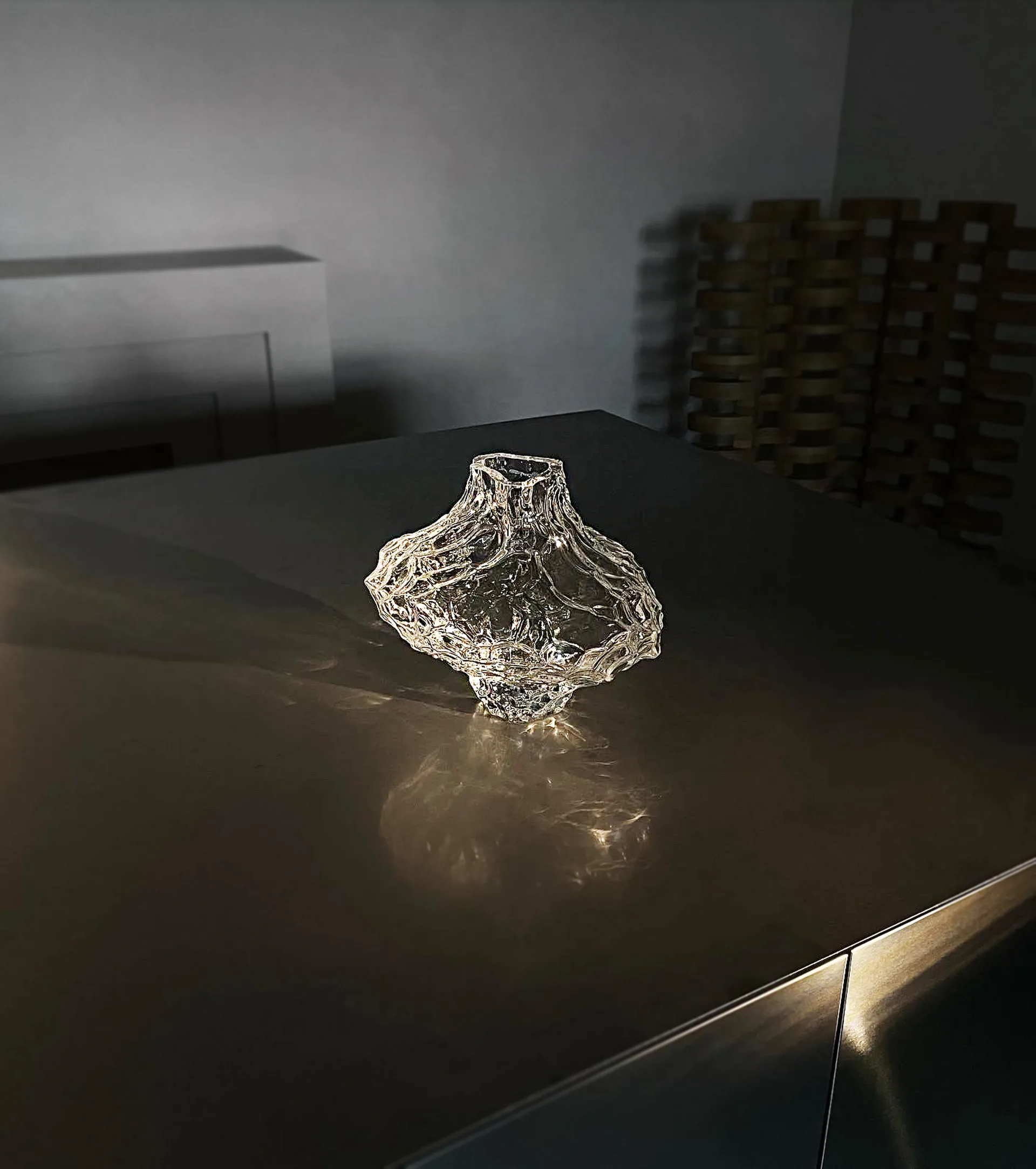 Jarrón Canyon Large 23 cm, Clear Hein Studio