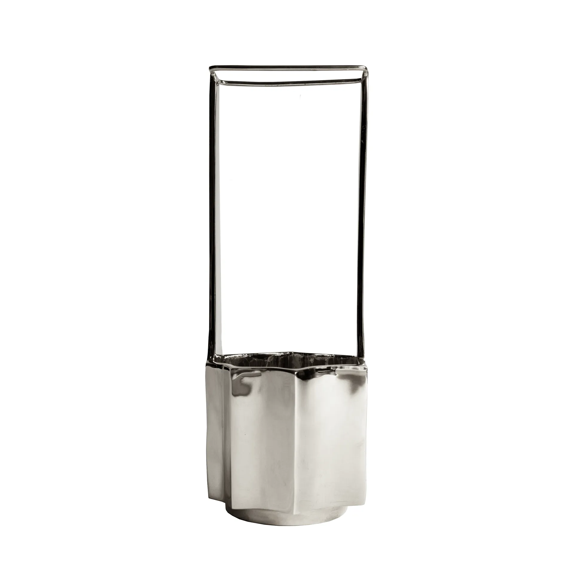 Jarrón Ikebana 30 cm, Níquel Hein Studio