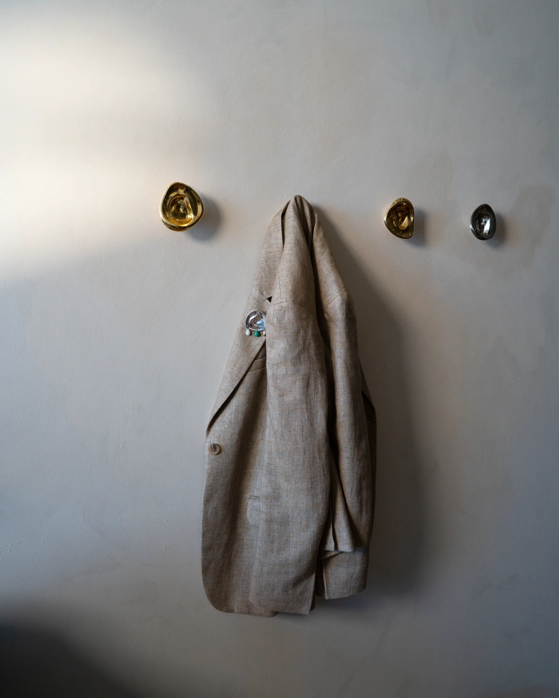 Ripple núm. 01 colgador pequeño, Cromo Hein Studio