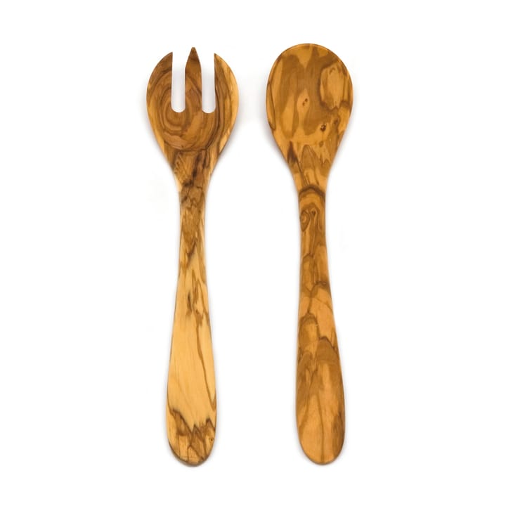 2 Cubiertos de ensalada Heirol madera de olivo - 30 cm - Heirol