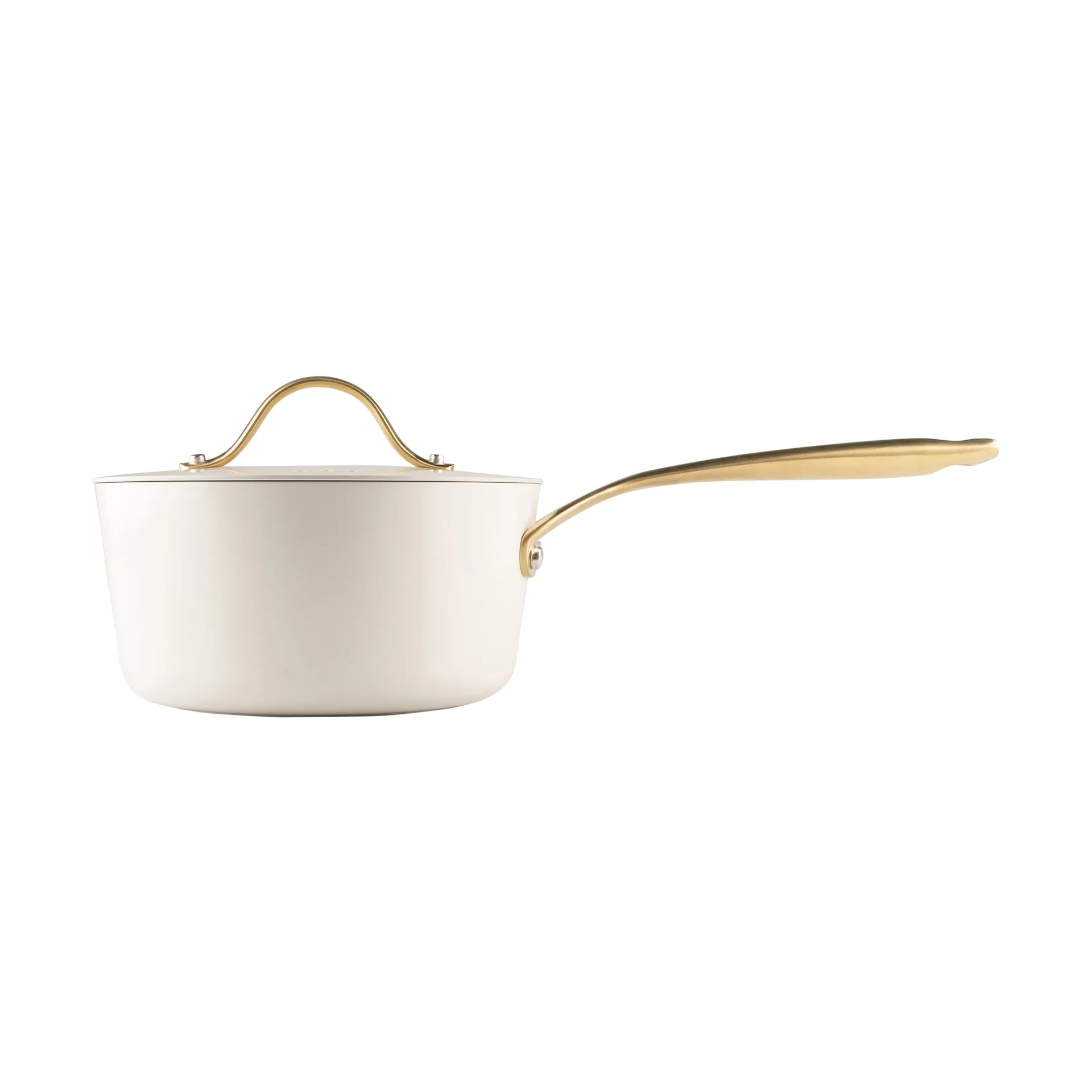 Cacerola con tapa Heirol Royal Pearl Ø18 cm, Blanco-oro Heirol