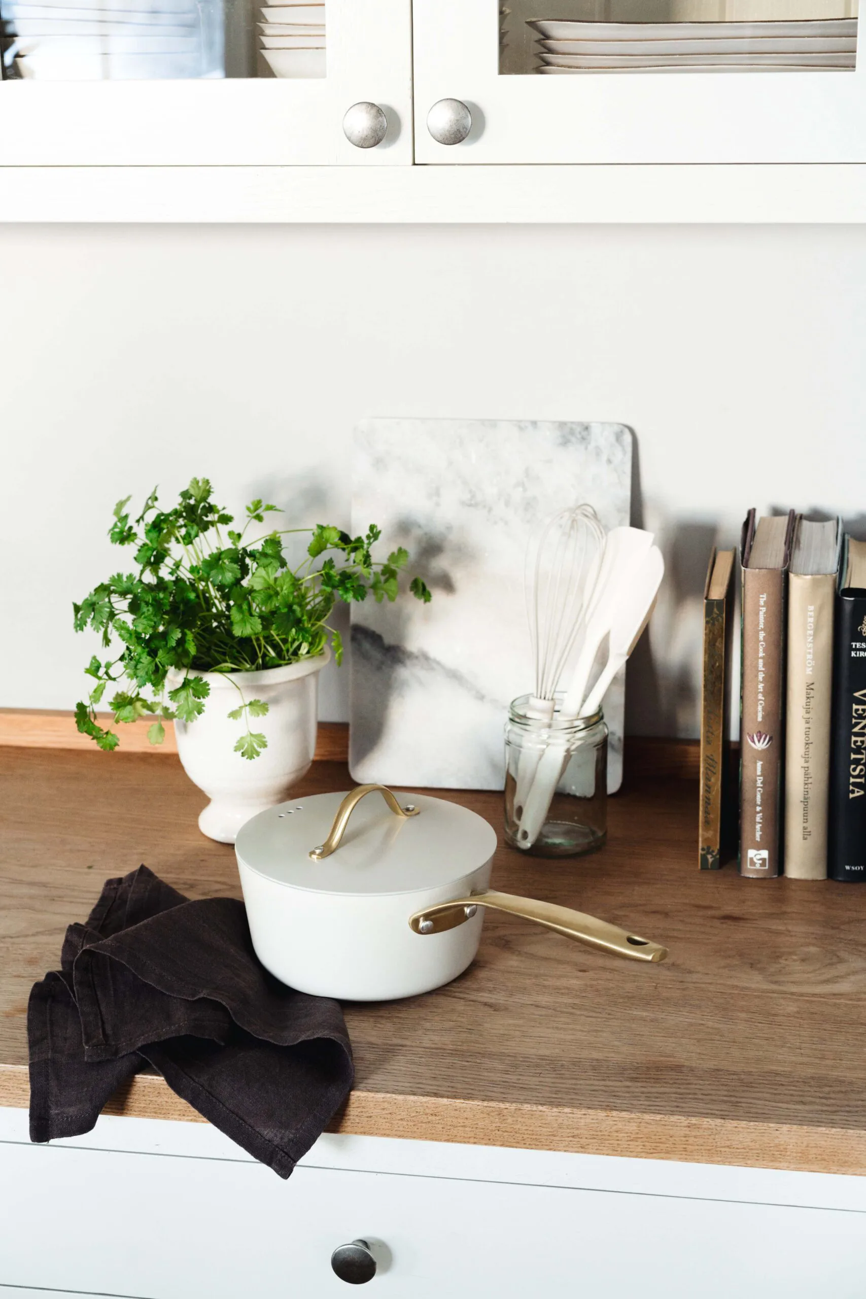 Cacerola con tapa Heirol Royal Pearl Ø18 cm, Blanco-oro Heirol