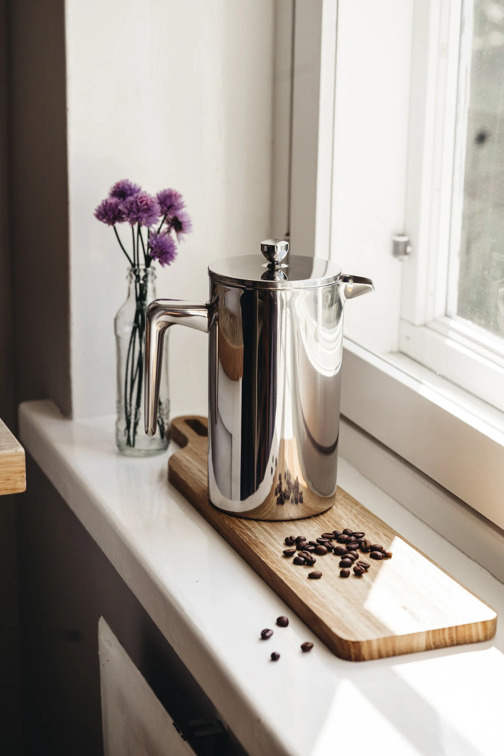 Cafetera de émbolo Heirol acero inoxidable, 1 L, 8 tazas Heirol