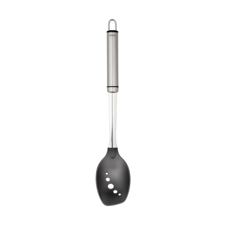 Cuchara de servir perforada Heirol Steely cabezal de nylon  - Negro-acero inoxidable - Heirol