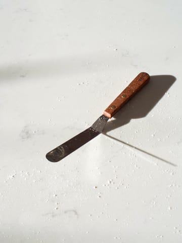 Espátula angular con mango de madera  - Palisandro-acero inoxidable - Heirol