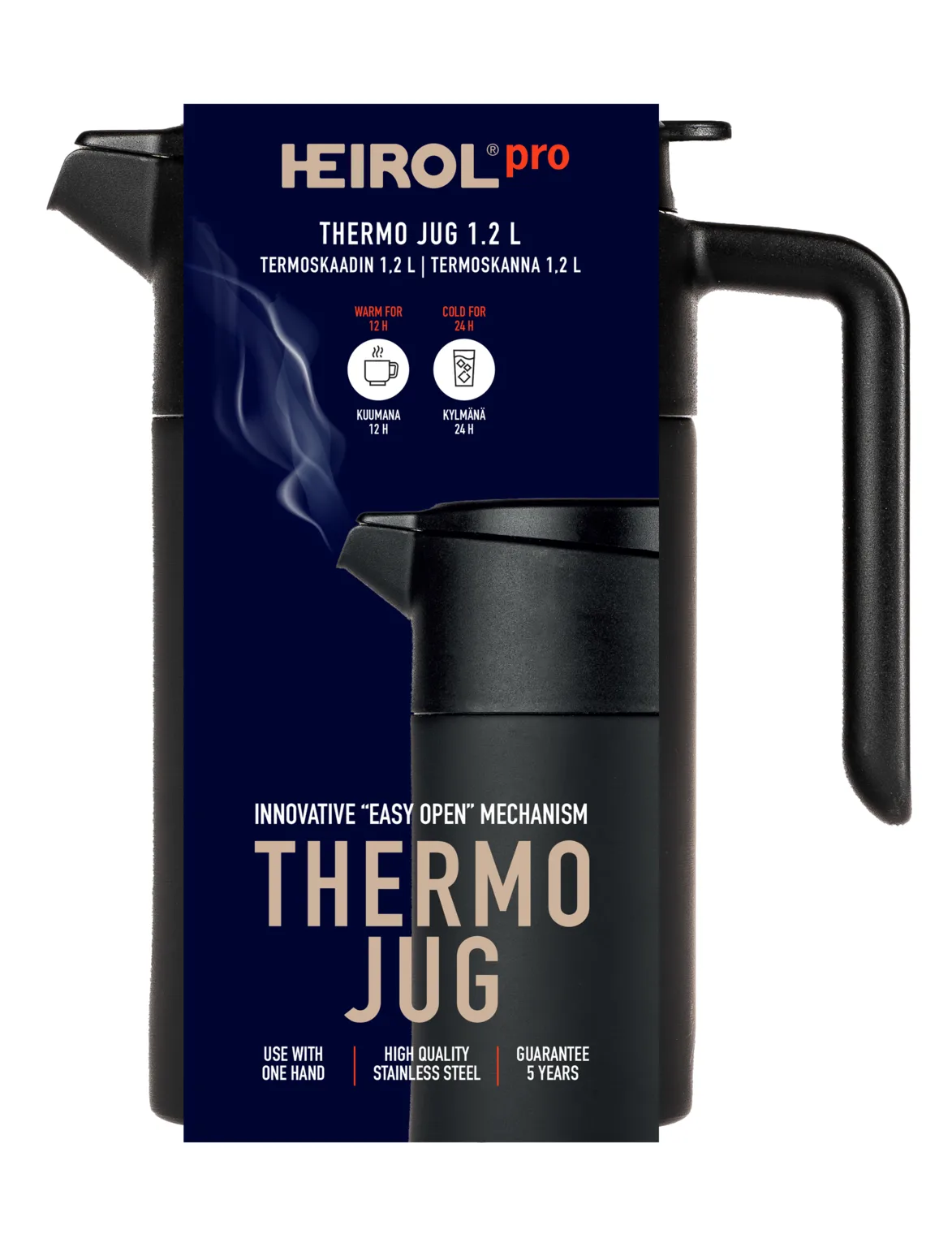 Jarra termo Heirol 1,2 l, Negro Heirol