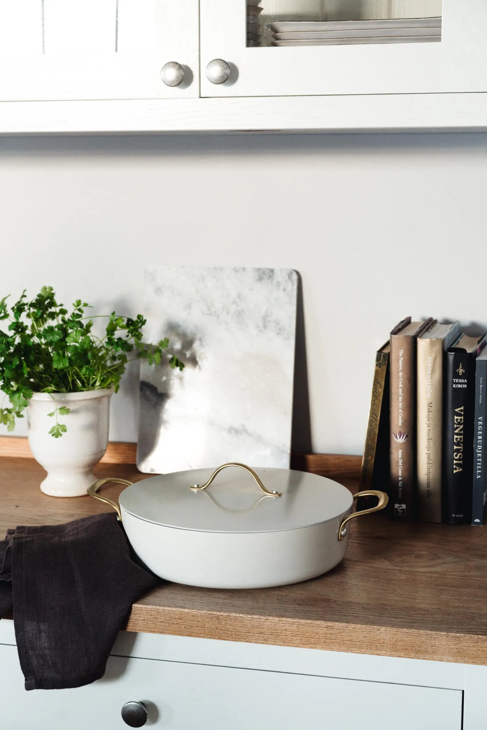 Olla con tapa Heirol Royal Pearl Ø28 cm, Blanco-oro Heirol