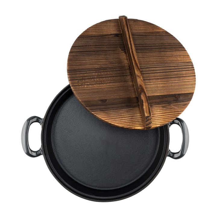 Sartén de hierro fundido y tapa de madera Heirol, Ø30 cm Heirol