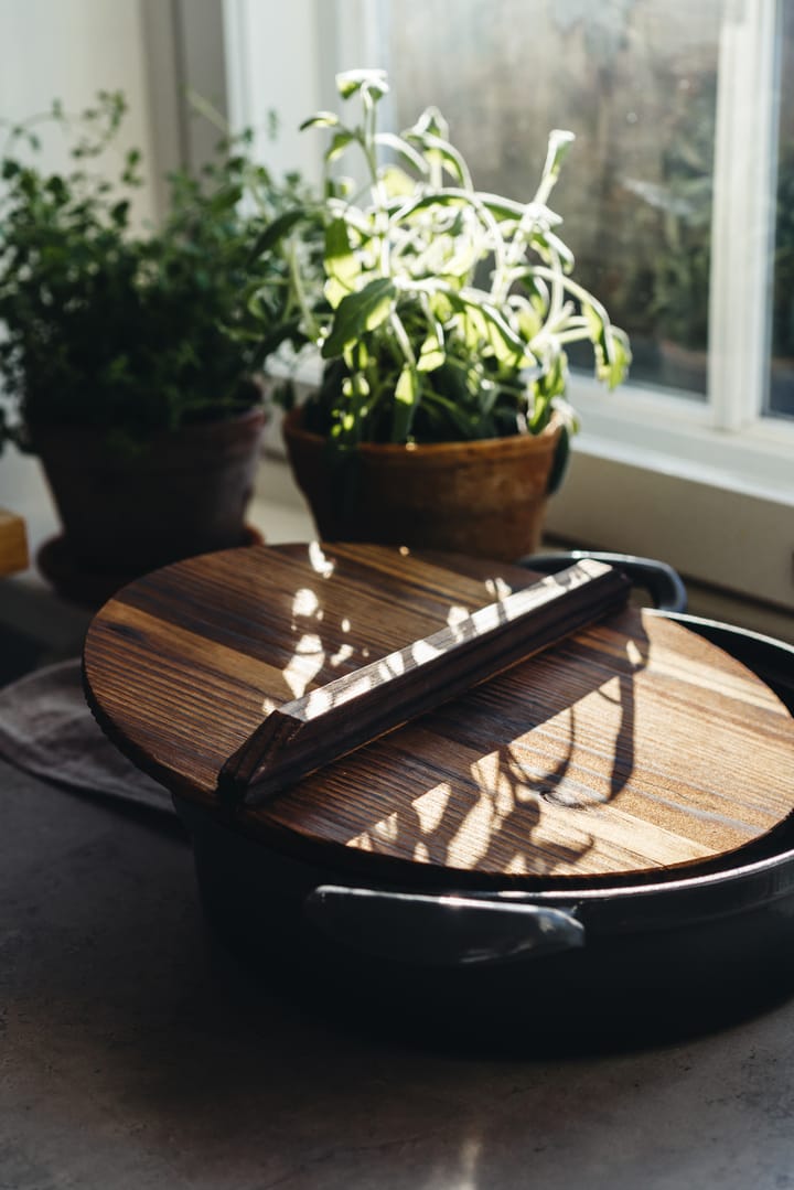 Sartén de hierro fundido y tapa de madera Heirol, Ø30 cm Heirol