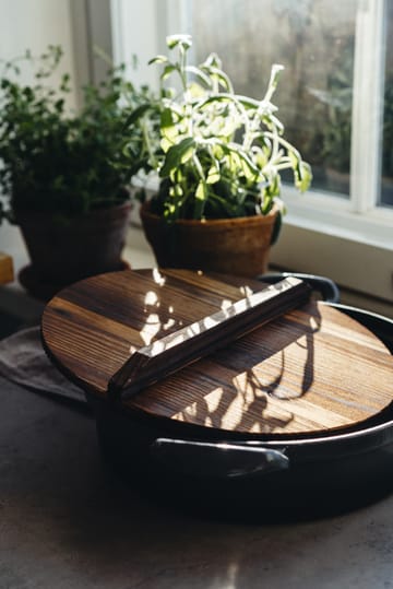 Sartén de hierro fundido y tapa de madera Heirol - Ø30 cm - Heirol