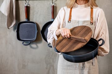 Sartén de hierro fundido y tapa de madera Heirol - Ø30 cm - Heirol