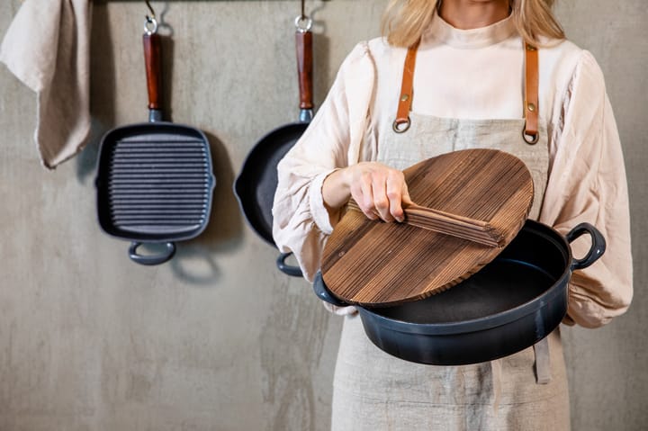 Sartén de hierro fundido y tapa de madera Heirol, Ø30 cm Heirol