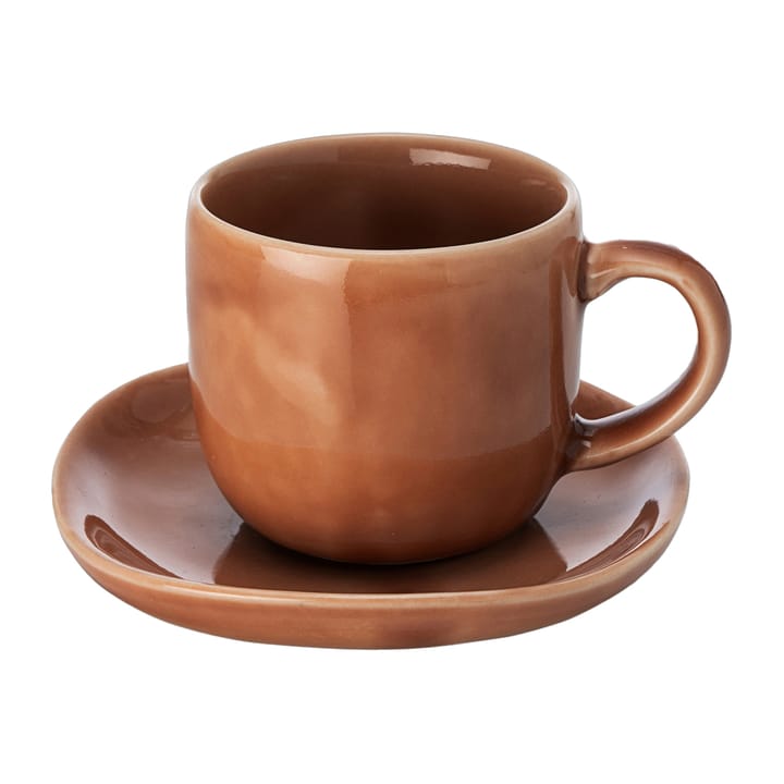 Taza y platillo Heirol x Nosse Svelte 12 cl - Terracotta - Heirol