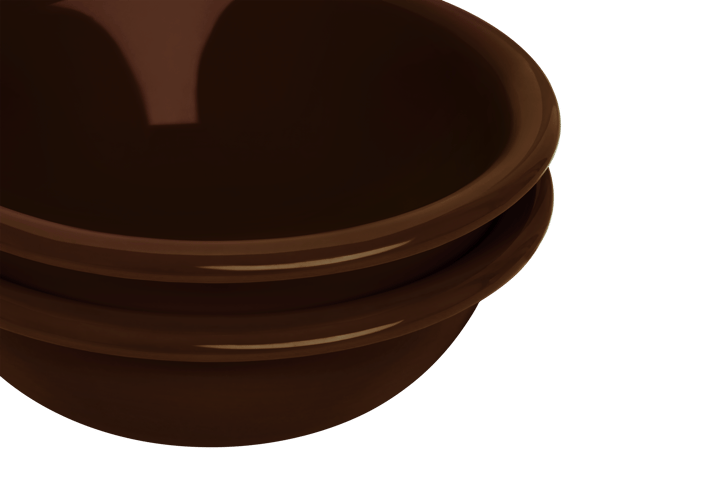 2 Boles Bronto Ø17 cm, Brown Hem