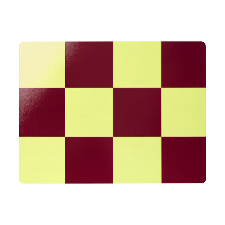 2 Manteles individuales Check 30x40 cm - Butter-burgundy - Hem
