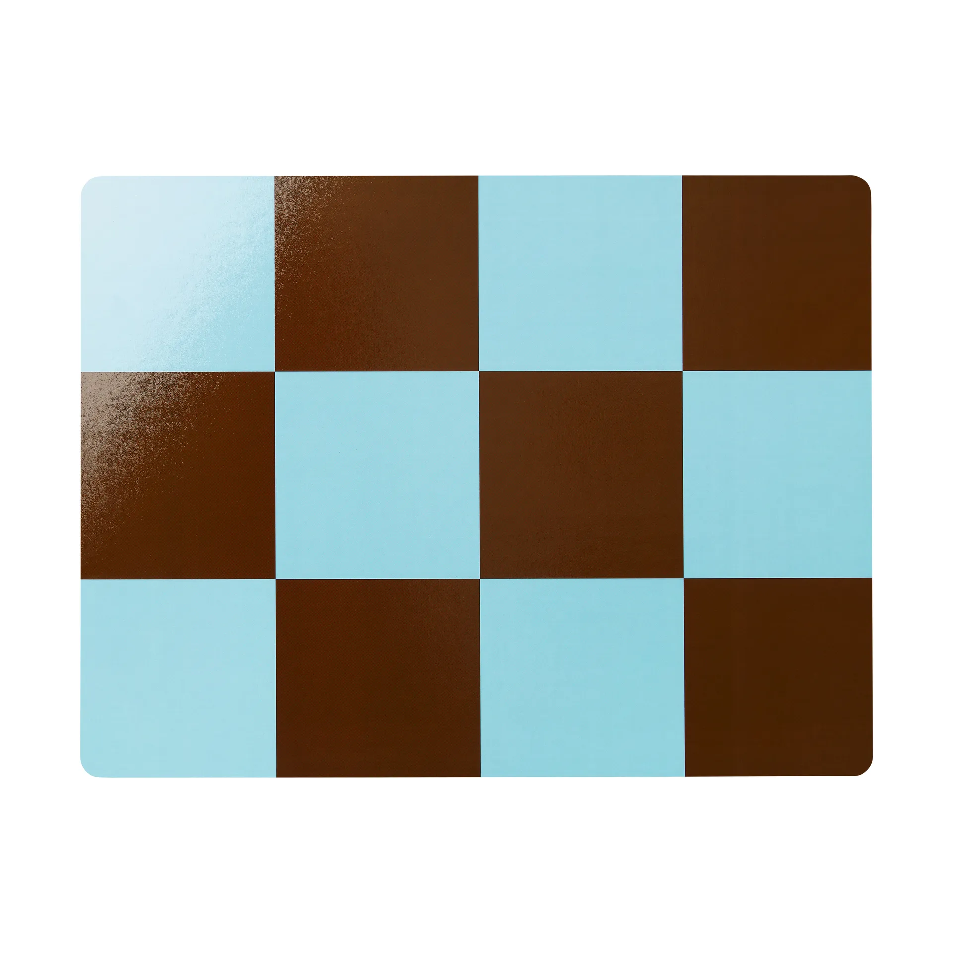 2 Manteles individuales Check 30x40 cm, Light blue-chocolate Hem