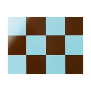 2 Manteles individuales Check 30x40 cm - Light blue-chocolate - Hem