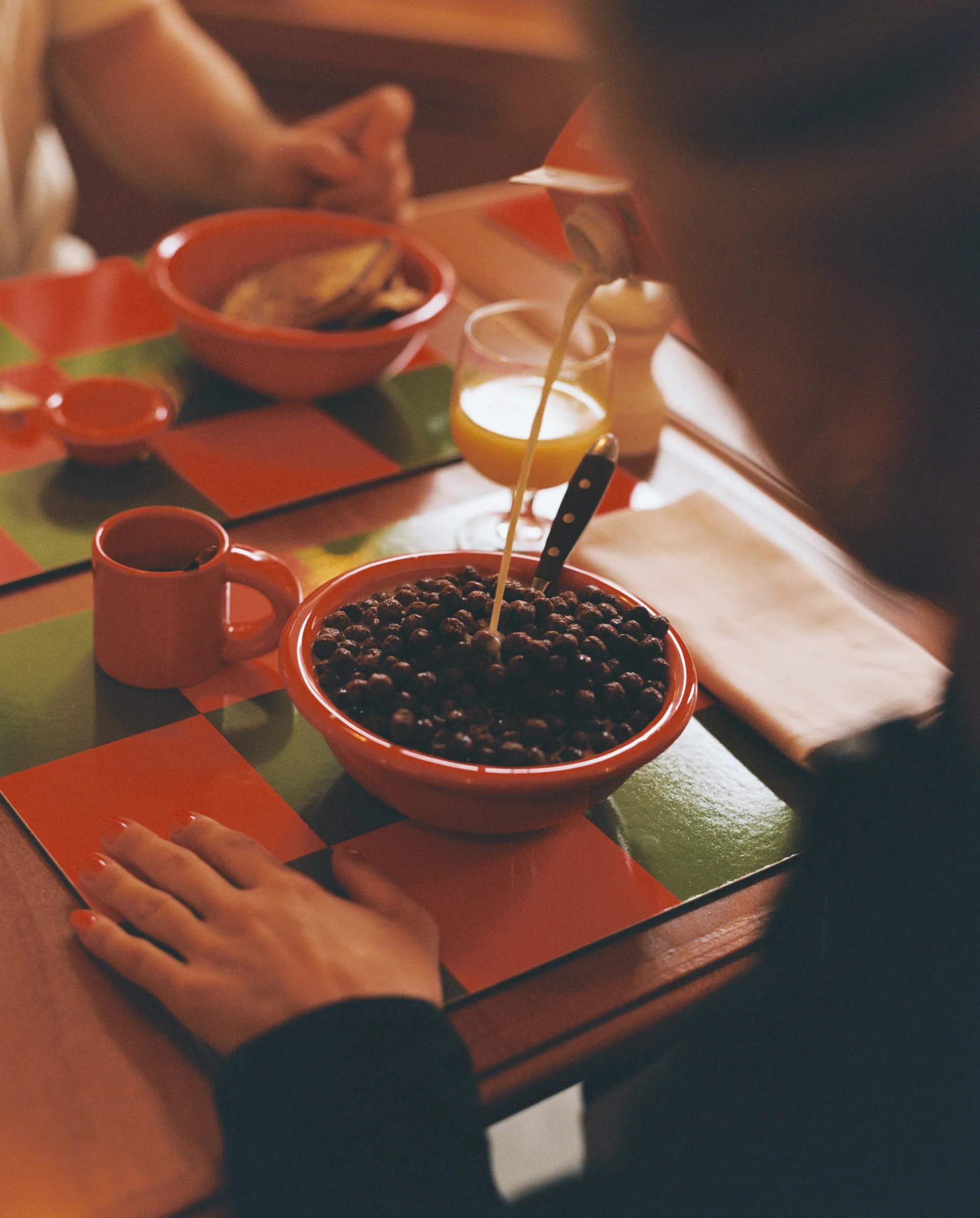 2 Manteles individuales Check 30x40 cm, Red-green Hem