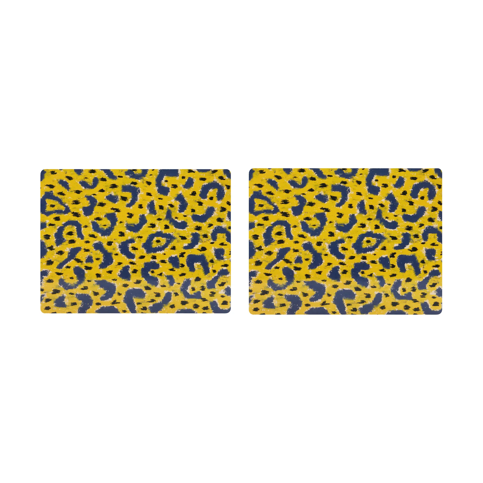 2 Manteles individuales Monster 30x40 cm, Ochre yellow-grey-black Hem