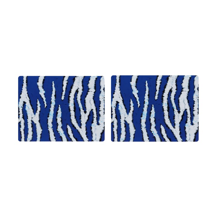 2 Manteles individuales Monster 30x40 cm - Ultramarine blue-white - Hem
