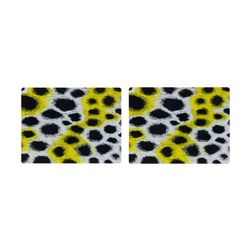 2 Manteles individuales Monster 30x40 cm - White-yellow-black - Hem