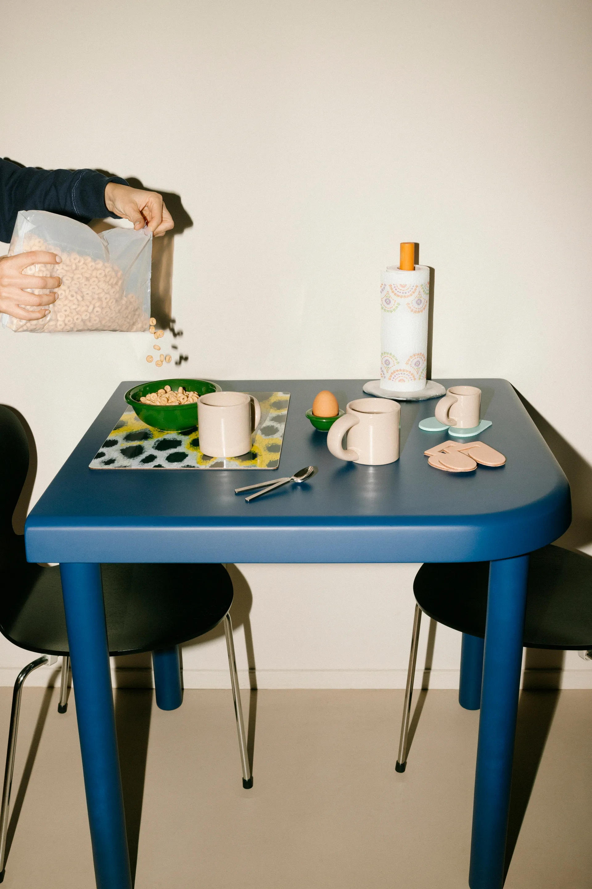 2 Manteles individuales Monster 30x40 cm, White-yellow-black Hem