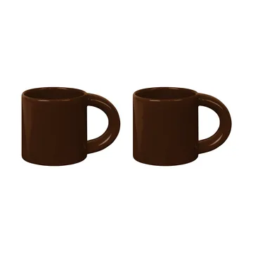 2 Tazas Bronto 30 cl - Brown - Hem