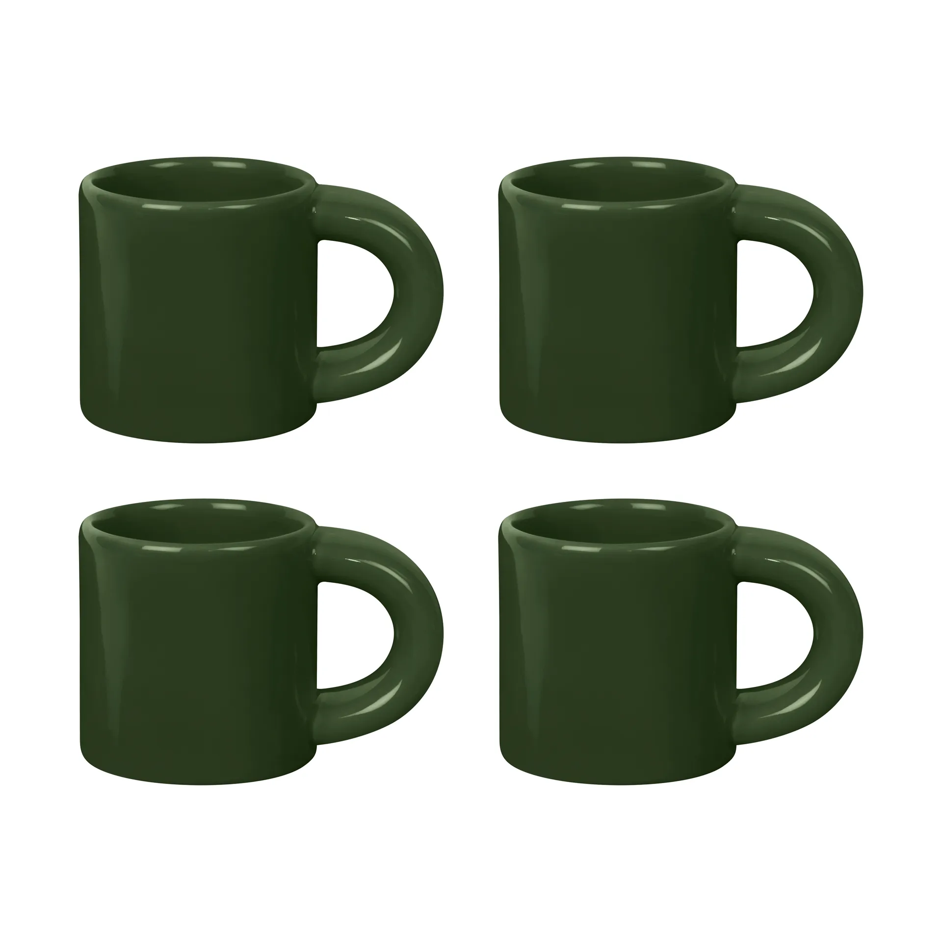 4 Tazas espresso Bronto 10 cl, Green Hem