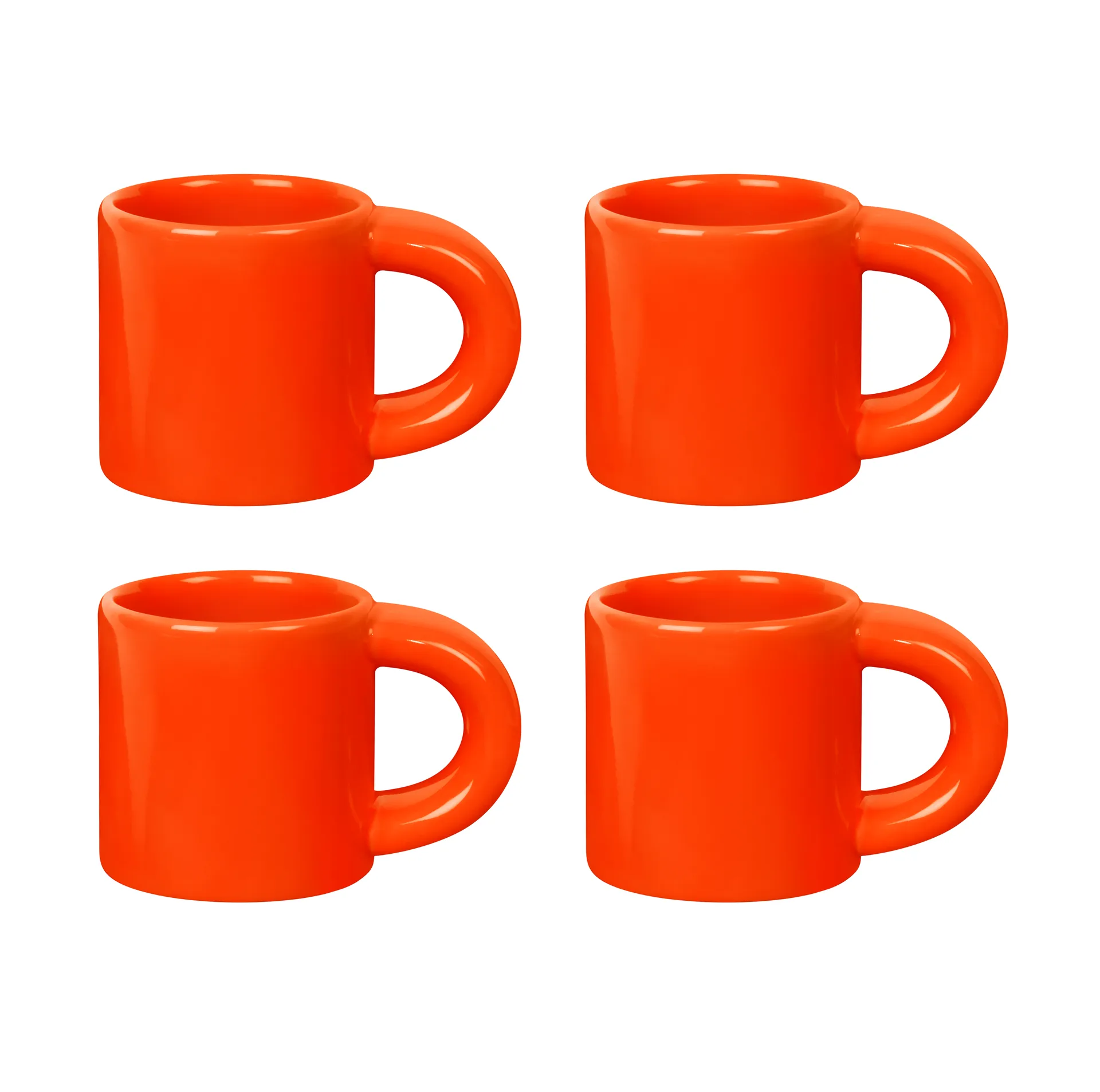 4 Tazas espresso Bronto 10 cl, Orange Hem