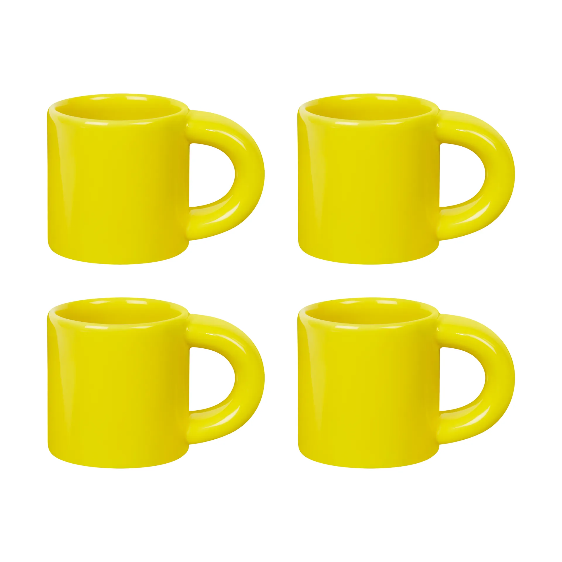 4 Tazas espresso Bronto 10 cl, Yellow Hem