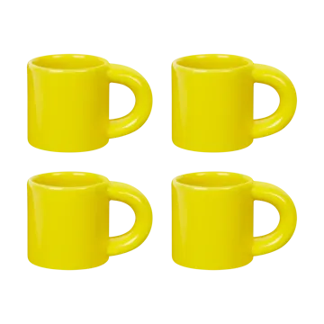 4 Tazas espresso Bronto 10 cl - Yellow - Hem